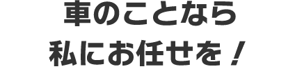 車のことなら私にお任せを！