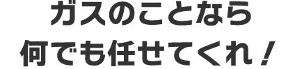 ガスのことなら何でも任せてくれ！